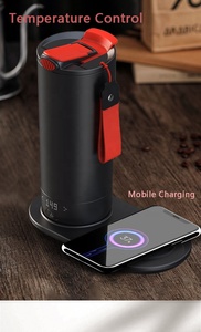 Bouteille d'eau intelligente en acier inoxydable à chauffage automatique <span class=keywords><strong>sans</strong></span> <span class=keywords><strong>fil</strong></span> avec contrôle de la température par application OEM/ODM, tasses à café de voyage intelligentes avec recharge mobile - Product Image 3