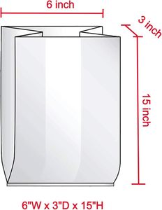 Clear Reusable Recyclable PE Plastic Shrink <b>Bag</b> Hand Length Handle Homemade <b>Bread</b> Storage Embossed Surface Home Bakers - Product Image 4