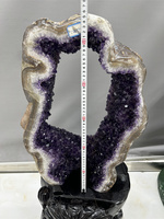 Pierres de Guérison Naturelles Brésil Grand Rocher Violet Sculpté À La Main Améthyste Cluster Géode Pour Cadeaux Ou Vente