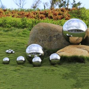 Esfera de jardín pulida grande moderna personalizada Esferas huecas de acero inoxidable - Product Image 4
