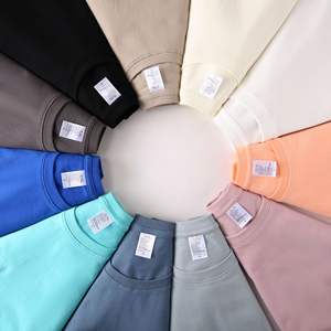 Camiseta de Verano para Hombre, 210g, Tejido Grueso, 100% Algodón, Color Sólido, Personalizable, Hombros Caídos, Manga Corta, Corte Regular - Product Image 2