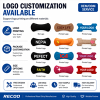 Bandes nasales personnalisées avec logo, extra résistantes, adhésif puissant, hypoallergéniques, patchs nasaux, emballage OEM ODM, bande anti-ronflement