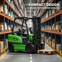 Chariot élévateur électrique au lithium sans entretien de 2,5 tonnes avec batterie au lithium rechargeable pour la manutention de marchandises en usine et entrepôt