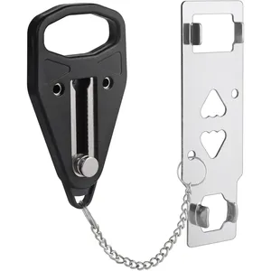 Serrure de porte de sécurité portable pour voyageurs et familles, 1 pièce, universelle, pour la sécurité du sommeil, serrure de porte portable pour voyage - Product Image 1