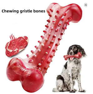 Os à mâcher <span class=keywords><strong>pour</strong></span> chiens écologiques de luxe <span class=keywords><strong>pour</strong></span> les chiens agressifs, en caoutchouc durable, saveur bœuf, presque indestructibles, jouets résistants <span class=keywords><strong>pour</strong></span> chiens - Product Image 1