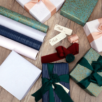 Série Anniversaire – Rouleau d'emballage cadeau épais haut de gamme, papier décoratif de luxe pour cadeaux d'anniversaire et emballage floral, 43x300cm, 80GSM Kraft