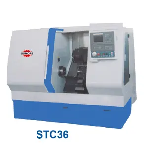 เครื่องกลึง Cnc แบบเอียง3แกน,เครื่องป้อนบาร์อัตโนมัติพร้อมเครื่องมือถ่ายทอดสด STC36