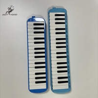 Beginner Kids 32 Keys Melodica Pianica Piano Style Keyboard Harmonica Mouth Organ with Mouthpiece Cleaning Cloth Carry Case