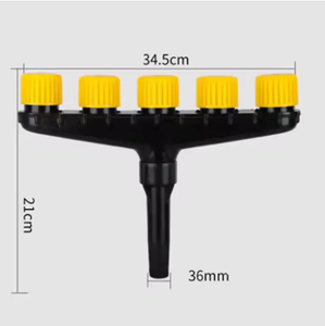 Buse de pulvérisation multi-têtes OEM S-13, directement de l'usine, pour l'arrosage des légumes et des jardins, tête d'arrosage pour fleurs en noir/jaune - Product Image 5