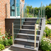 Système de balustrade moderne en acier inoxydable noir sans cadre, résistant à la rouille, pour villa, escalier, balcon, couloir, centre commercial, personnalisé en usine