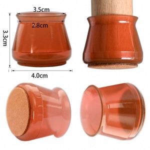 Housse de protection en silicone pour meubles, protège-pieds de chaise ronds et carrés, protège-sol en silicone élastique - Product Image 5