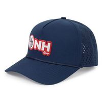 Casquette de baseball sportive imperméable en PVC et caoutchouc avec logo personnalisé, perforations découpées au laser et cordon, vente en gros