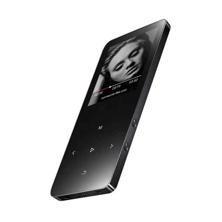 Lecteur MP3 MP4 sans fil, avec écran tactile de 1.8 pouces, lecteur de musique, son hi-fi, en métal
