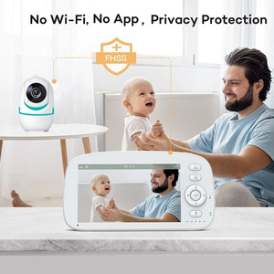 Moniteur vidéo numérique pour bébé 5 pouces 720P avec détection des pleurs, caméra audio bébéphone, nouveau modèle 2026, vente chaude usine - Product Image 2