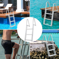 Escalier en aluminium à double accoudoir amovible pour balcon et hôtel, idéal pour accès au bord de mer et piscine