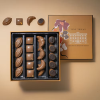 Boîtes vides haut de gamme personnalisables pour chocolats truffés du Ramadan, bonbons, noix, macarons, avec couvercle et base, et inserts en plastique pour emballage cadeau