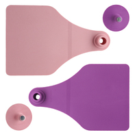 Nouvelles étiquettes d'oreille pour bovins en deux parties, vierges, BLUEWORTH, taille Super Maxi, pour le suivi du bétail, 13 couleurs, matériau TPU, gravure laser