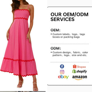 Mới Nhất Thiết Kế Sang Trọng Màu Sắc Đồng Bằng <span class=keywords><strong>Zig</strong></span> <span class=keywords><strong>Zag</strong></span> Trang Phục Mùa Hè Phụ Nữ Giản Dị Thanh Lịch Maxi Trượt Dresses - Product Image 3