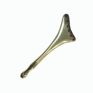 Zinc Alloy Facial <b>Massage</b> <b>Tool</b> with Black Beads Manual Gua Sha for Skin Care - Product Image 3