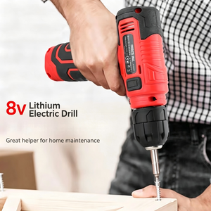 8V Cordless Drill 129-Piece <b>Set</b> Variable Speed Reversible Battery Powered Household Repair <b>Tool</b> - Product Image 5