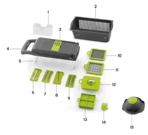 2024 New Kitchen Gadgets Ferramentas Boa Qualidade Fácil de Limpar Manual Hand Slicer Food Chopper Cortador De Batata Vegetal De Segurança