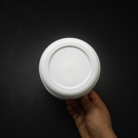 Sulide Fabricant sur mesure Emballage écologique pour les entreprises de plats à emporter Bol en plastique blanc jetable de 560 ml avec couvercles