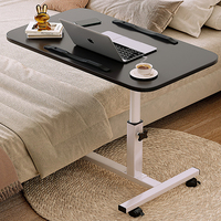 Bureau de bureau de poste de travail portable Tables d'appoint réglables pour lit d'ordinateur portable à bas prix avec 4 roues