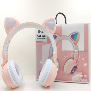 Audífonos Inalámbricos <span class=keywords><strong>B</strong></span>-30 con Orejas de Gato, RGB, Coloridos, Lindos, con Luz LED Intermitente, Versión 5.0, para Niños - Product Image 1