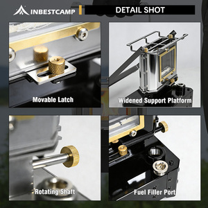 INBESTCAMP Lámpara de <span class=keywords><strong>Parafina</strong></span> para Jardín, <span class=keywords><strong>Estufa</strong></span> de <span class=keywords><strong>Queroseno</strong></span> Ajustable para Exteriores con Tapa Abatible, Ideal para Patio y Camping - Product Image 2