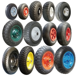 Roue et <span class=keywords><strong>pneu</strong></span> en caoutchouc pneumatique gonflable, pour <span class=keywords><strong>brouette</strong></span> de jardin, chariot à main, camion - Product Image 1
