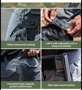 Pantaloni da Lavoro SIVI per Uomo, Asciugatura Rapida, Vestibilità Regolare, Resistenti, Stile Tattico Cargo - Product Image 4
