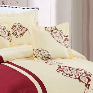 Housse de lit personnalisée en coton, couette de luxe brodée, tissu doux, vente en gros, 100% - Product Image 2