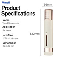 Pommeau de Douche Portable pour Voyage, Douche Compacte avec Filtre, Mode Économie d'Eau et Tuyau à Connexion Rapide