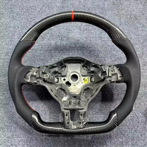 Volant en Cuir Nappa et Fibre de Carbone Modifié pour Volkswagen <span class=keywords><strong>VW</strong></span> <span class=keywords><strong>Golf</strong></span> <span class=keywords><strong>6</strong></span> GTI Scirocco - Product Image 1