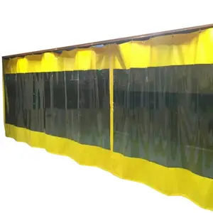 Herstellung PVC Vinyl Transparent /Clear Tarps Industrielle Seiten vorhänge PVC Warehouse Divider Curtain mit hoher Qualität