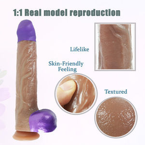 Dildo Realista con Textura Transparente <span class=keywords><strong>de</strong></span> Silicona, Pene Suave con Aspecto <span class=keywords><strong>de</strong></span> Piel Real para Parejas y Esposos - Product Image 2
