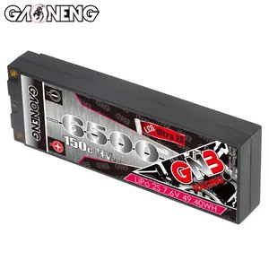 GNB GAONENG 6500MAH 2S HV 7.6V 150C RC LiPo Battery Ultra LCG 2S 5mm Built-in Bullet Hard Case Competition Pack 1/10 RC Car Boat