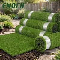 Gazon artificiel réaliste vert en rouleau pour terrains de sport extérieurs et aménagement paysager de jardin