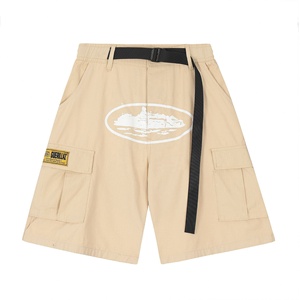 XL Printed Polyester <strong>Shorts</strong> with <strong>Belt</strong> Cotton Knitted Fabric Pattern Decoration Colored Techniques - Product Image 2