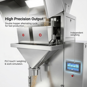Machine semi-automatique d'emballage alimentaire pour bouteilles en plastique, bocaux, sachets, épices, assaisonnements, granulés, avec fonction de pesage et de remplissage - Product Image 6