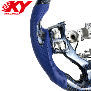 Volante deportivo personalizado de fibra de carbono azul y cuero azul, adecuado para Lexus IS250 IS350 IS ISF NX RX RC RCF GS GSF ES - Product Image 2
