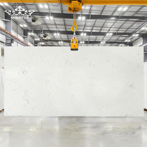 Goldtop Stone Customized New Design 4044 Bianco Carrara Engineered Quartz Table Tops with Iron <b>Bracket</b> for Home and Office Use - Product Image 6