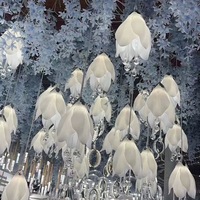 Lustres décoratifs lumineux LED en plastique pour salle de mariage, luxueux et créatifs, étanches, vente en gros, Yulan