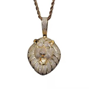 Colgante Plateado con Diamante Moissanita, Estilo Hip-Hop para Hombre, Regalo Moderno para Él, desde India - Product Image 4