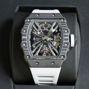 Reloj Negro para Hombre con la Última Tecnología y Maestría Artesanal, Esfera Integrada con <span class=keywords><strong>Diseño</strong></span> Calado, Detalles con Patrón de Mármol, Caja de Fibra de Carbono - Product Image 2