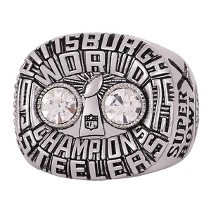 Nhẫn vô địch Pittsburgh Steelers 1975 bán buôn, thời trang cổ điển, mạ bạc/vàng, hợp kim, trang sức thể thao, quà tặng dự tiệc - Product Image 3