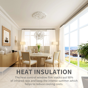 Película para Ventanas Opaca, Bloqueadora de Luz Solar, Blanca y Negra, Privacidad para Ventanas, Antideslumbrante, Adhesiva Estática, Removible, para Oficina - Product Image 3