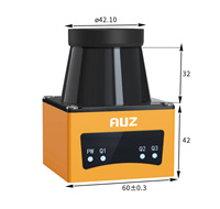 HALR-N5UB 320 °   Scanner laser de sécurité 0,1-30 m, LiDAR industriel, capteur anti-collision AGV, IP65