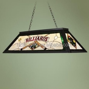 Lampe suspendue Tiffany pour table de billard 55 pouces, 6 lumières, pour bar à domicile, salle à manger, fourniture directe d'usine, matériau en verre, tailles moyennes - Product Image 3