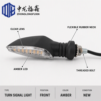 Clignotants LED pour moto, 2 pièces, ambre, avant, universels, paire de clignotants pour moto